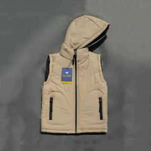 Tan Sleeveless Puffer Jacket V2