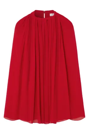 The Crinkled Silk-Chiffon Blouse