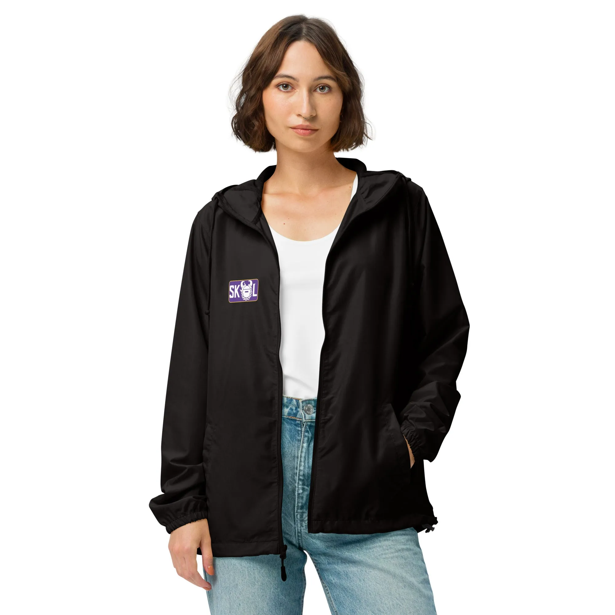 Unisex Lightweight/Water-Resistant Zip-Up Windbreaker