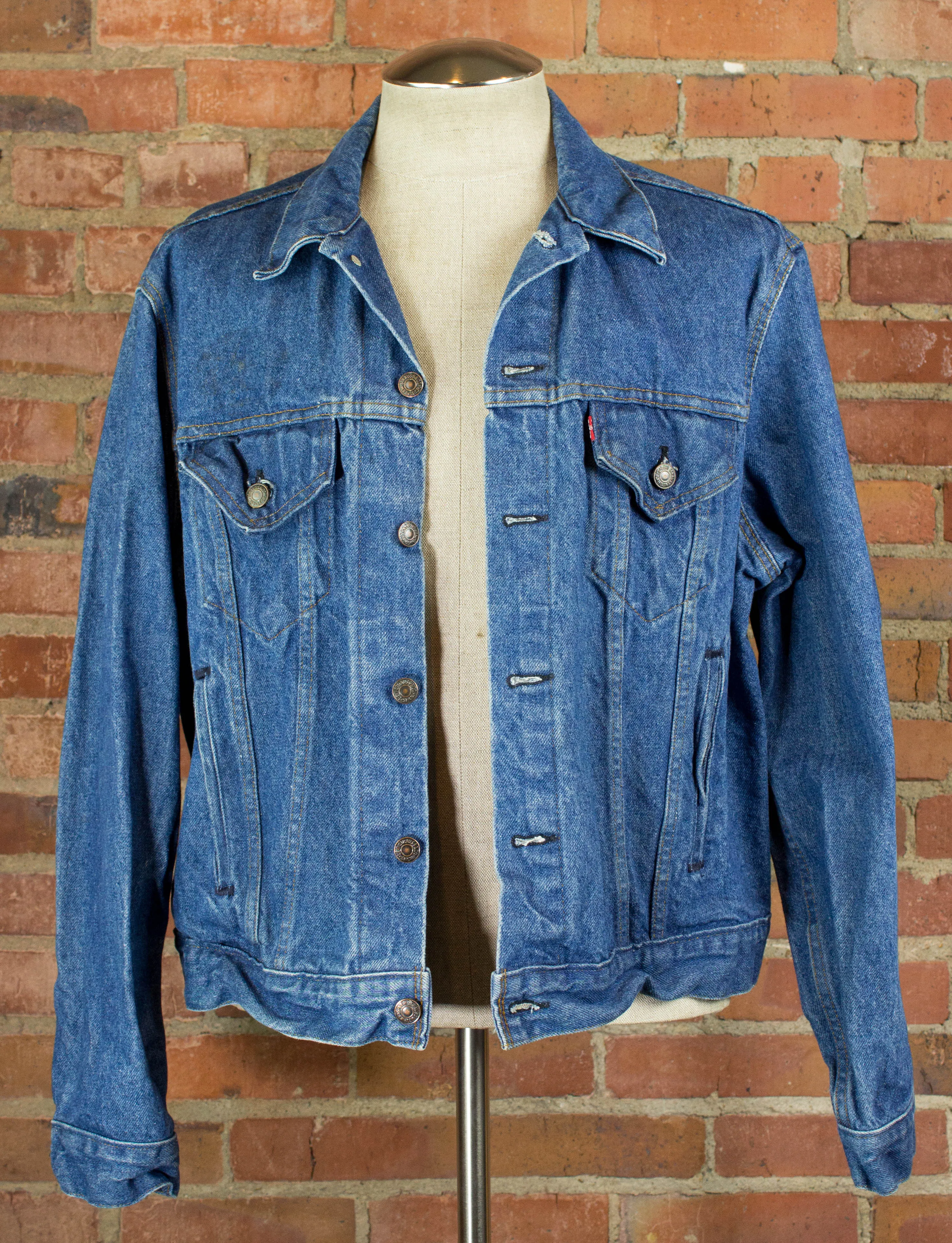 Vintage Levi's Denim Jean Jacket with Neon MTV Back Print Unisex XL