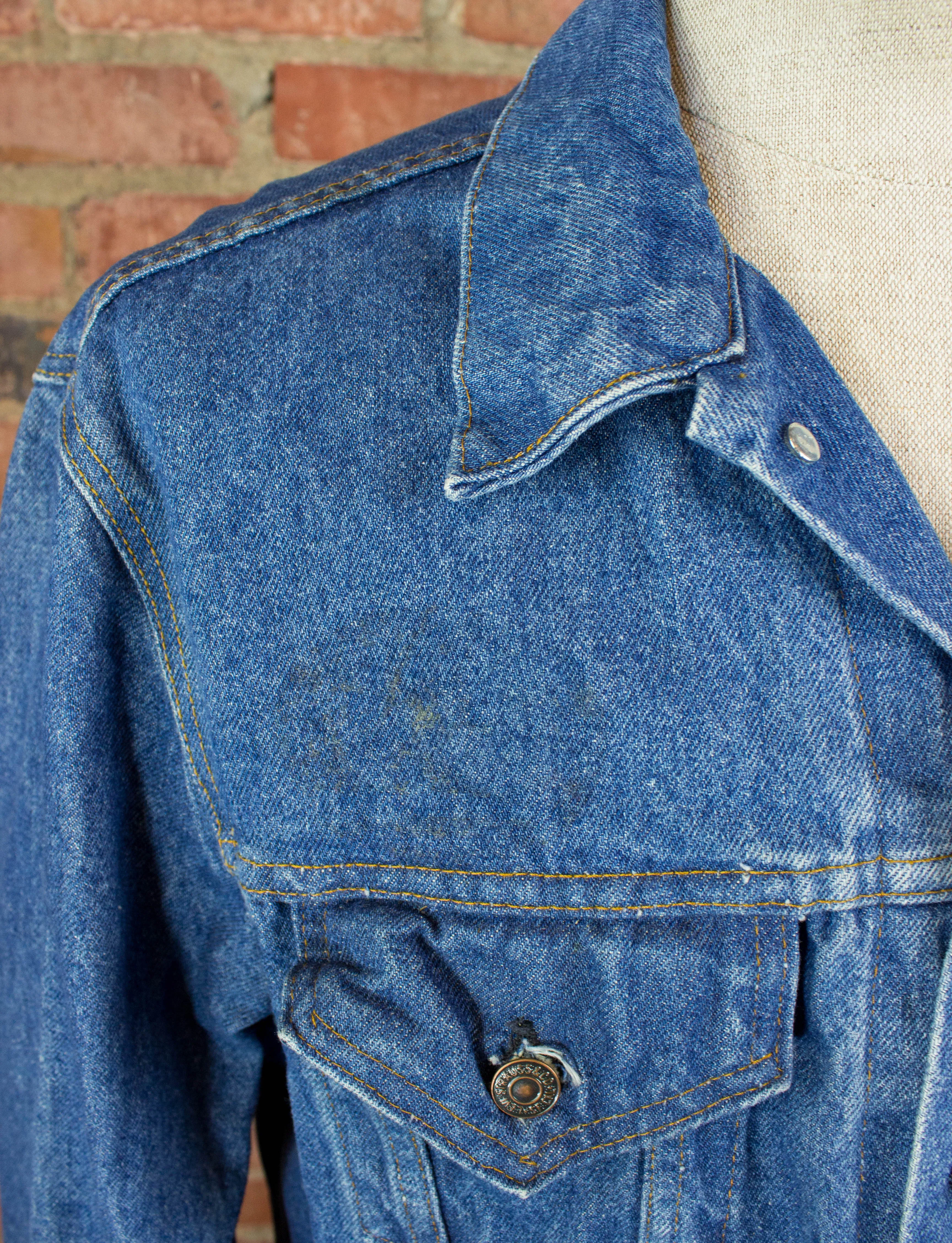 Vintage Levi's Denim Jean Jacket with Neon MTV Back Print Unisex XL