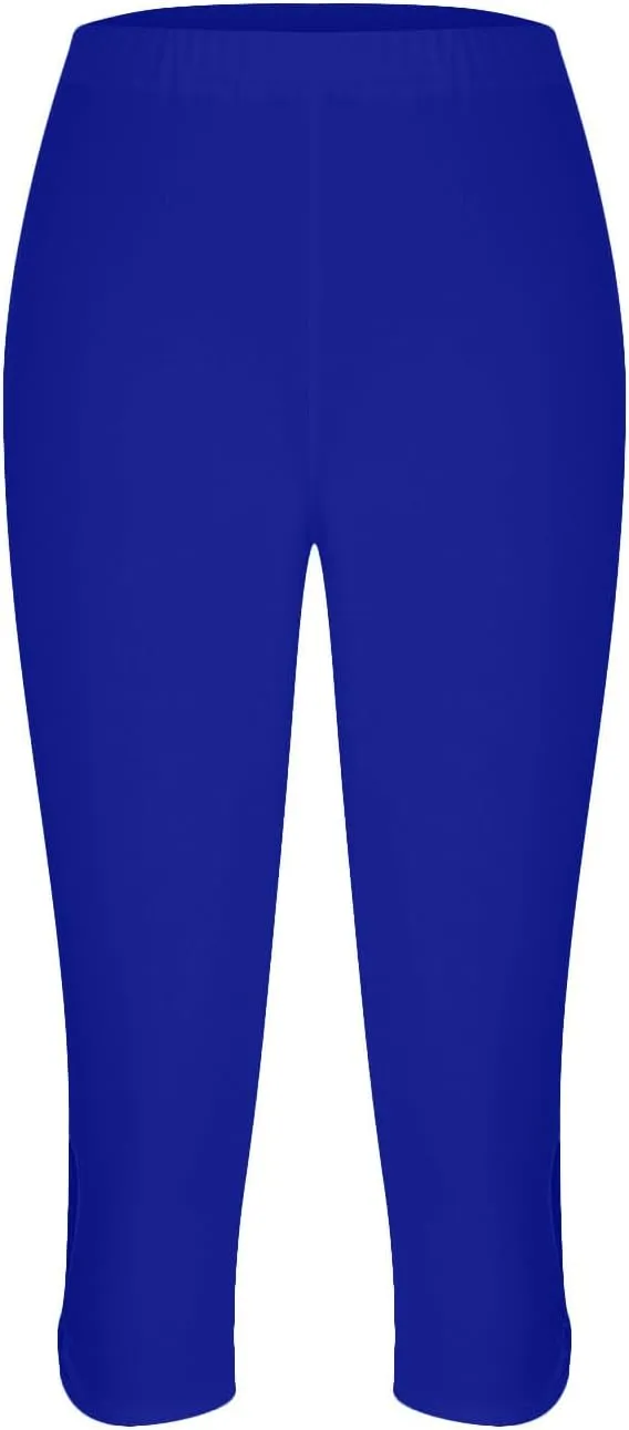 Womens Capris for Summer Dressy High Waist Yoga Pants with Pockets Stretchy Comfy Capri Leggings Tummy Control