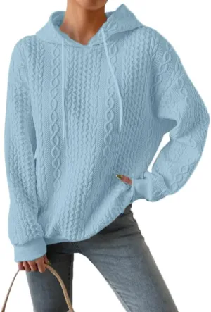 Women's Hoodie Fashion Warm Sweatshirt Casual Loose Hooded Oversized Outerwear