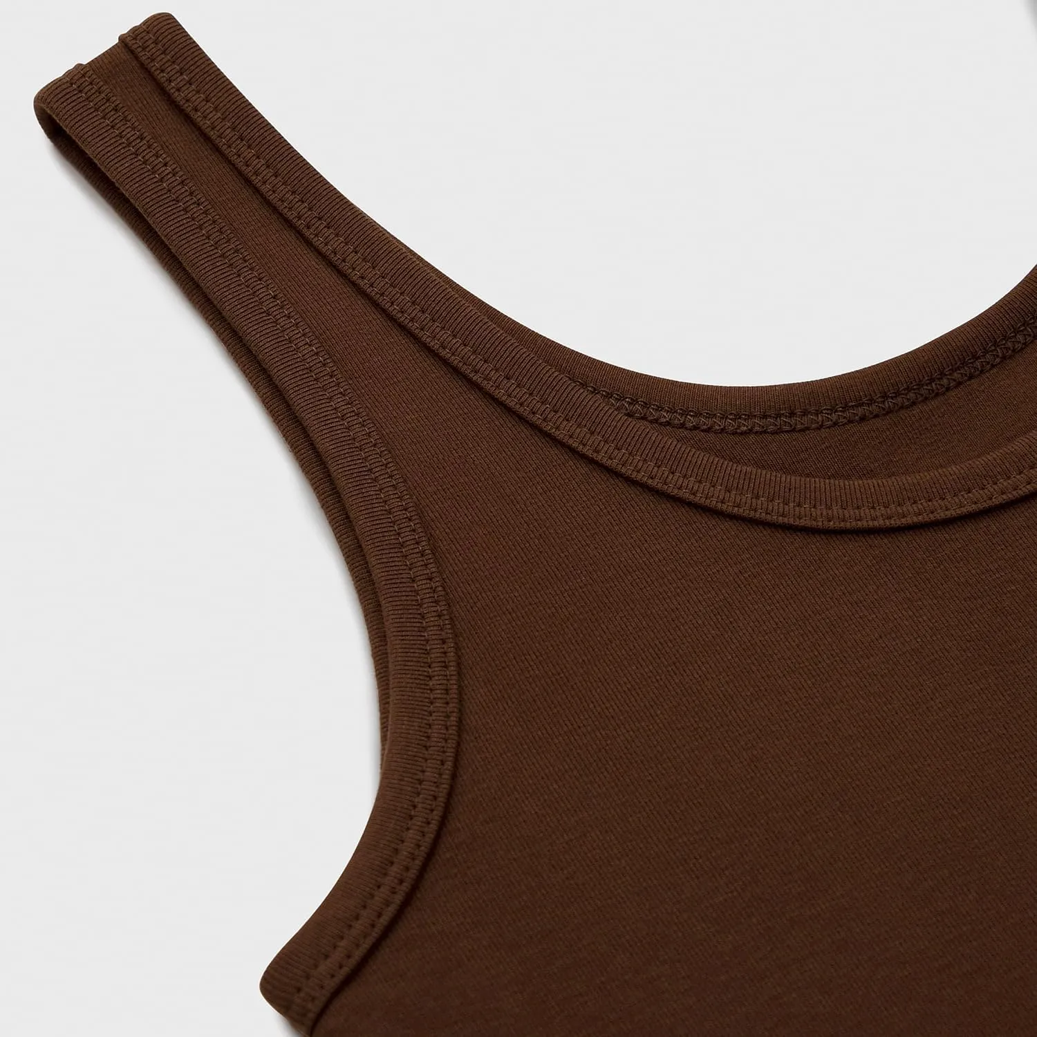 Women's Sleeveless Crop Top Cotton Basic Scoop Neck Tank Tops, Ribbed Casual Summer Cropped Shirt for Women