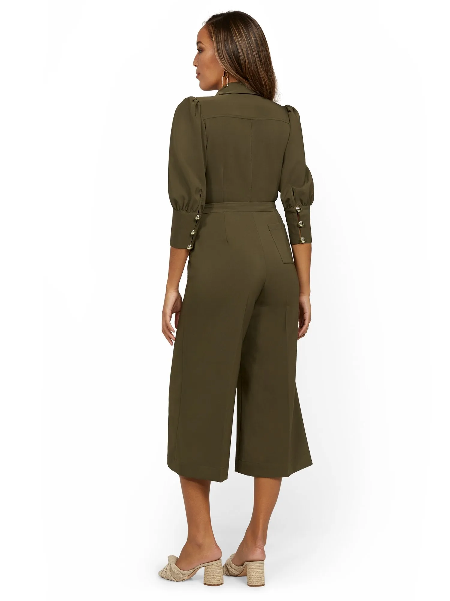 Zip-Front Wide-Leg Jumpsuit